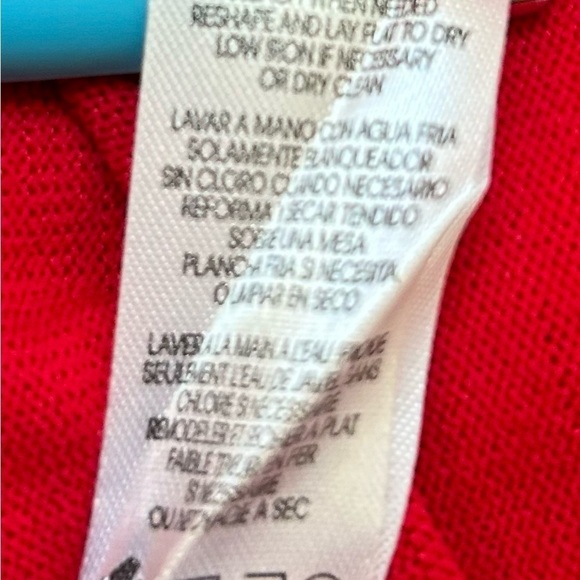 Calvin Klein/ NWT/ Red/ mock Neck with Gold buttons / size M/M - Picture 10 of 12